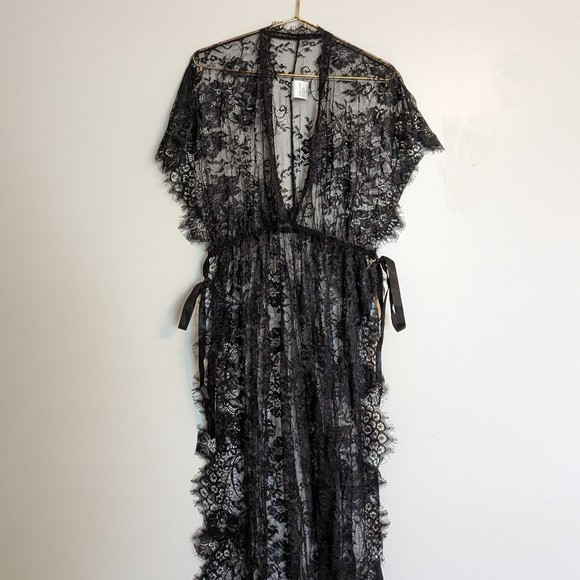 Shein Black Lace Lingerie OS - Picture 1 of 4